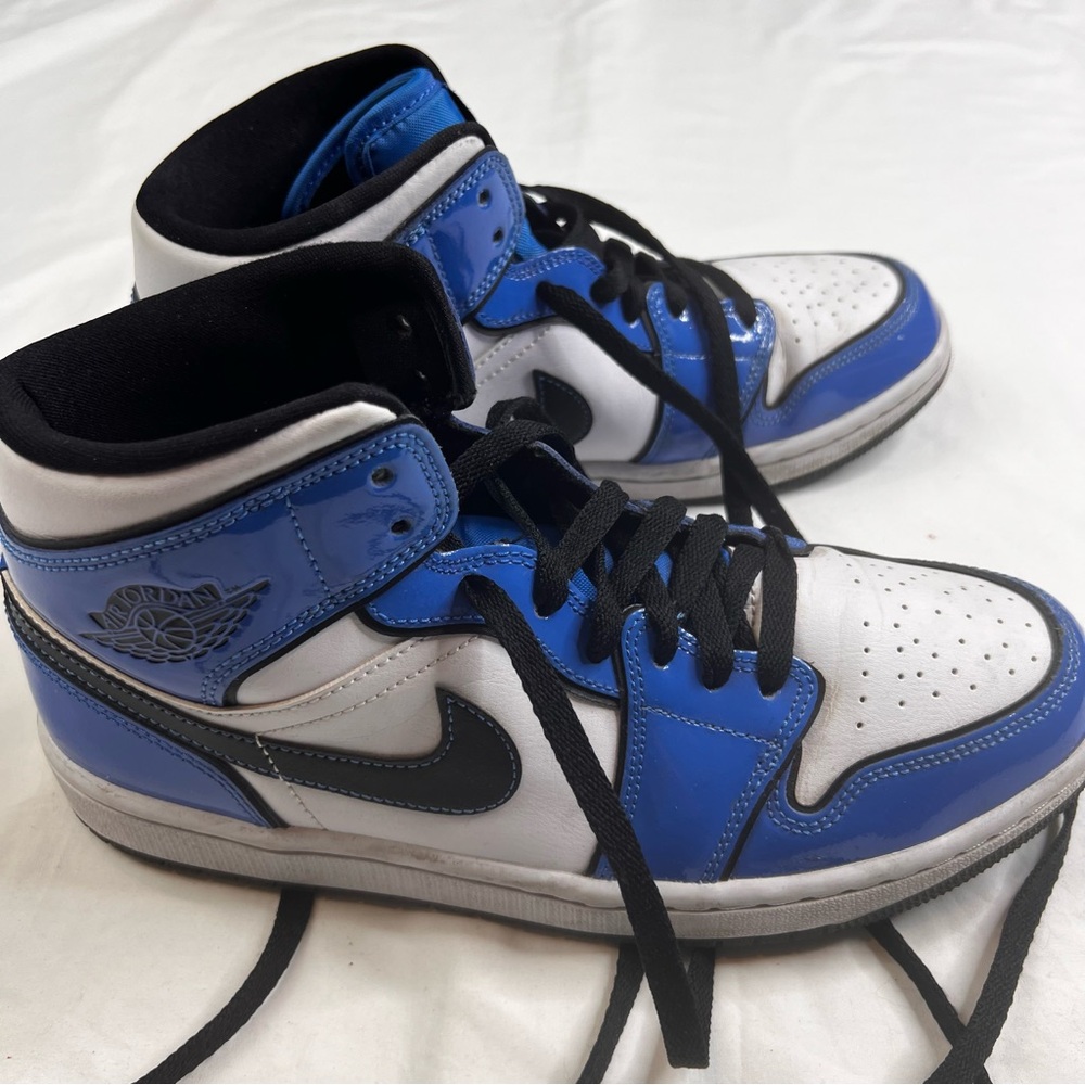 Nike Air Jordan 1 Mid SE Dd6834-402 Adult Unisex Blue Sneakers Sz 7.5 L010325 - Picture 3 of 9